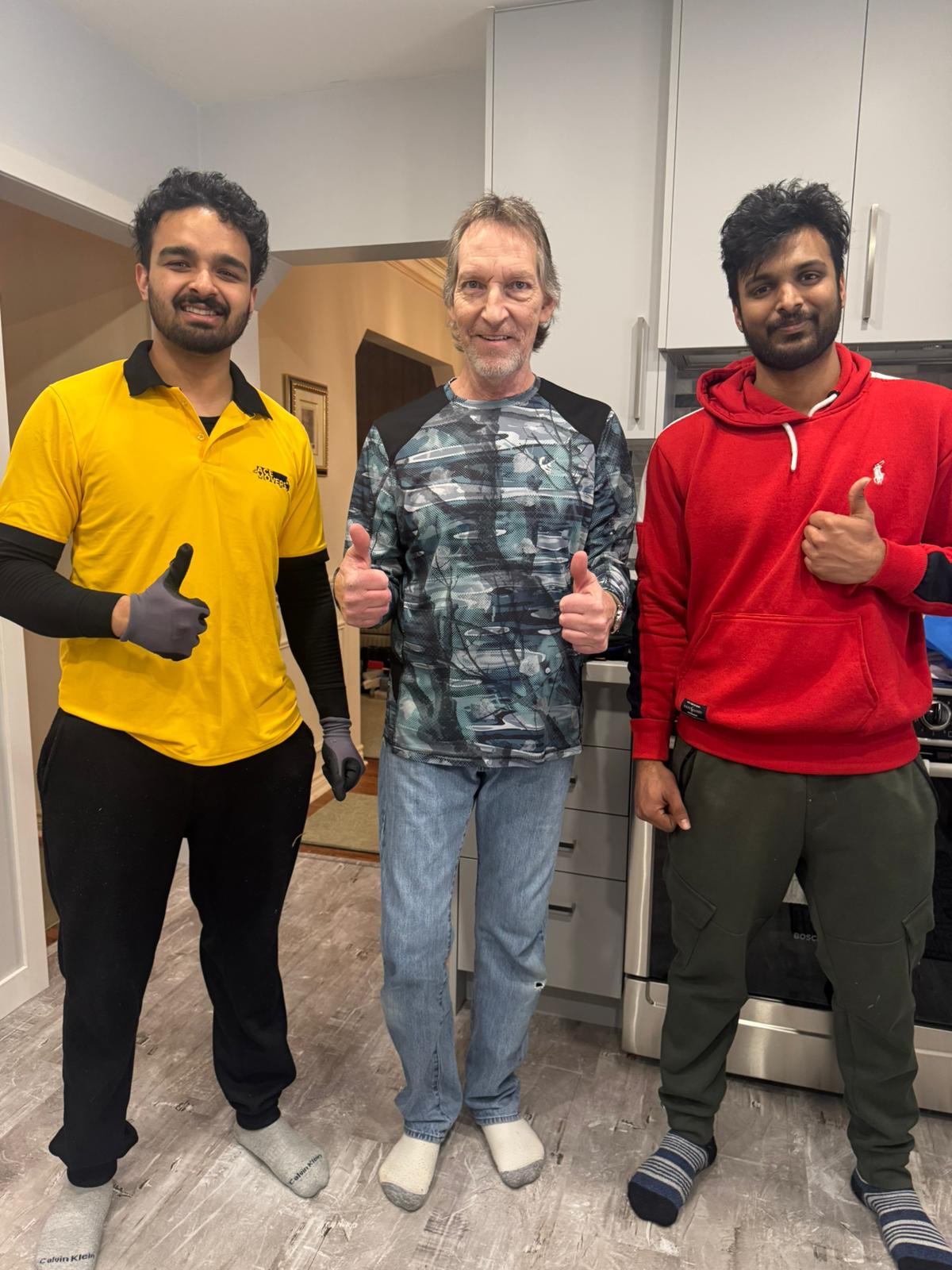 Acemovers crew with a happy customer after a completed move